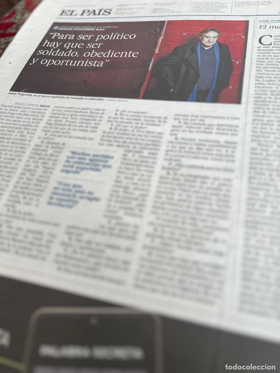 Colecionismo do Jornal El Pa&iacute;s: JUANJO PUIGCORB&Eacute;. Actor espa&ntilde;ol.