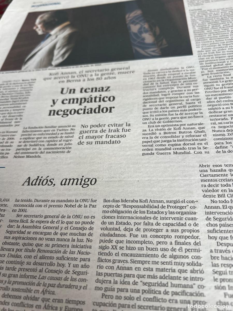 Collection Newspaper El Pa&iacute;s: KOFI ANNAN. SECRETARIO GENERAL DE LA ONU. Art&iacute;culo de Javier Solana.