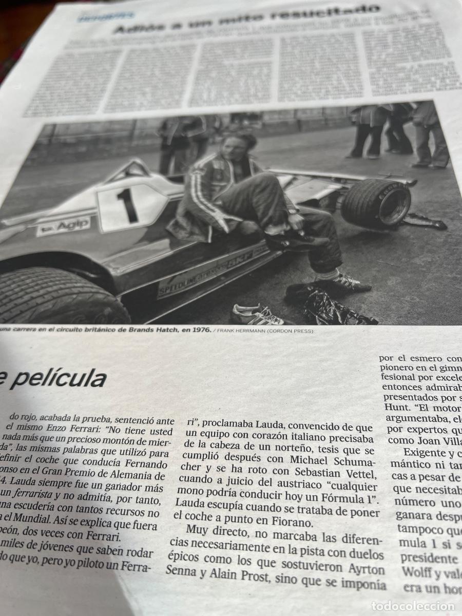 Collection Newspaper El Pa&iacute;s: NIKI LAUDA. TRICAMPE&Oacute;N DE F&Oacute;RMULA 1. FERRARI. AUTOMOVILISMO.