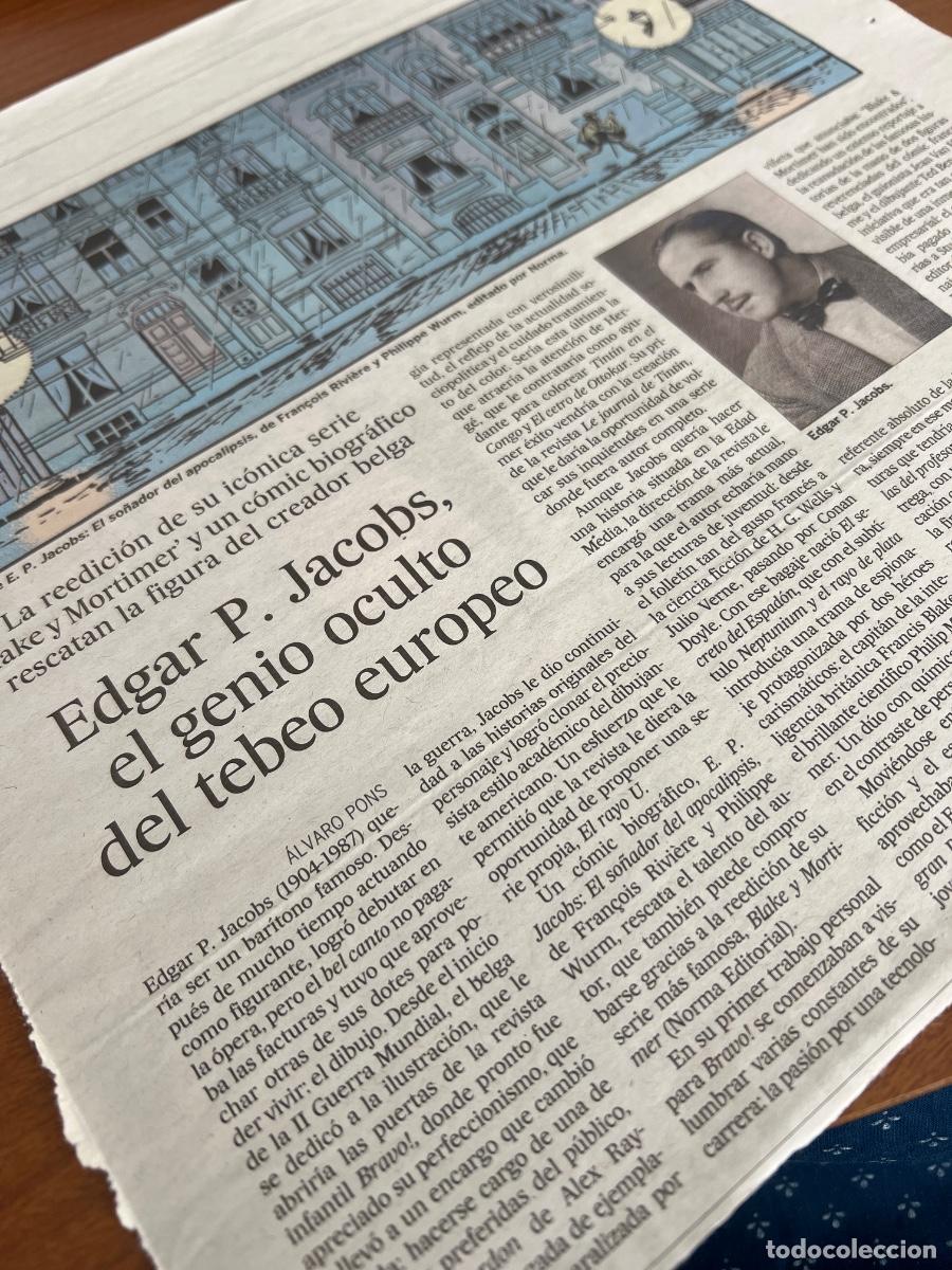 Coleccionismo de peri&oacute;dico El Pa&iacute;s: EDGAR P. JACOBS. C&Oacute;MIC, TEBEO. BLAKE Y MORTIMER. - Foto 1