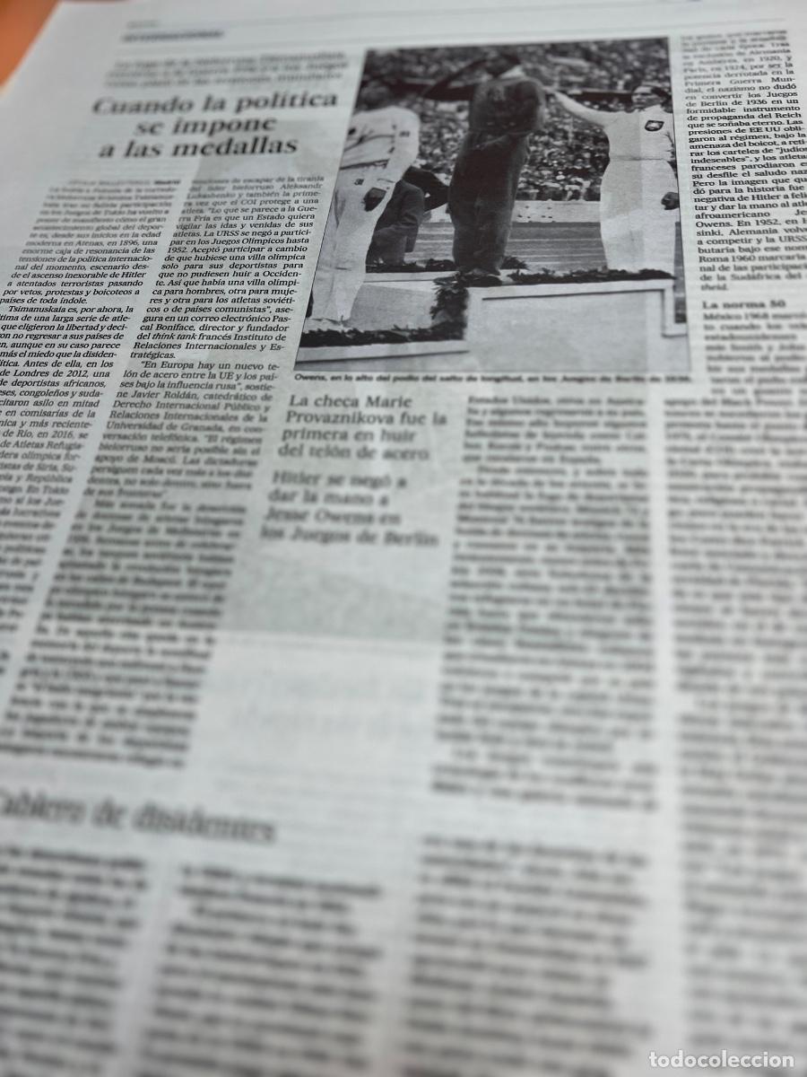 Collection Newspaper El Pa&iacute;s: HISTORIA JUEGOS OL&Iacute;MPICOS. JESSE OWENS. MARIE PROVAZNIKOVA. TSIMANUSKAIA. DISIDENCIA.