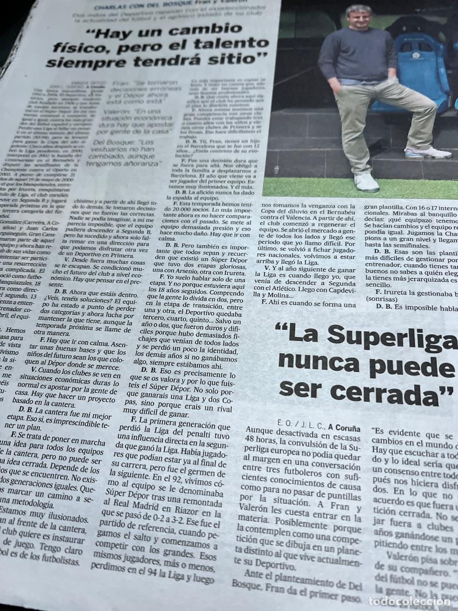 Collection Newspaper El Pa&iacute;s: VICENTE DEL BOSQUE. FRAN. VALER&Oacute;N. DEPORTIVO DE LA CORU&Ntilde;A. DEPOR.