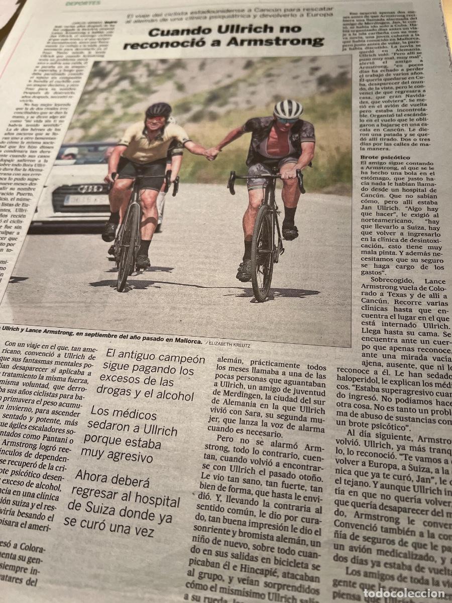 Collection Newspaper El Pa&iacute;s: JAN ULLRICH. LANCE ARMSTRONG. CICLISMO. DOPAJE. TOUR DE FRANCIA.