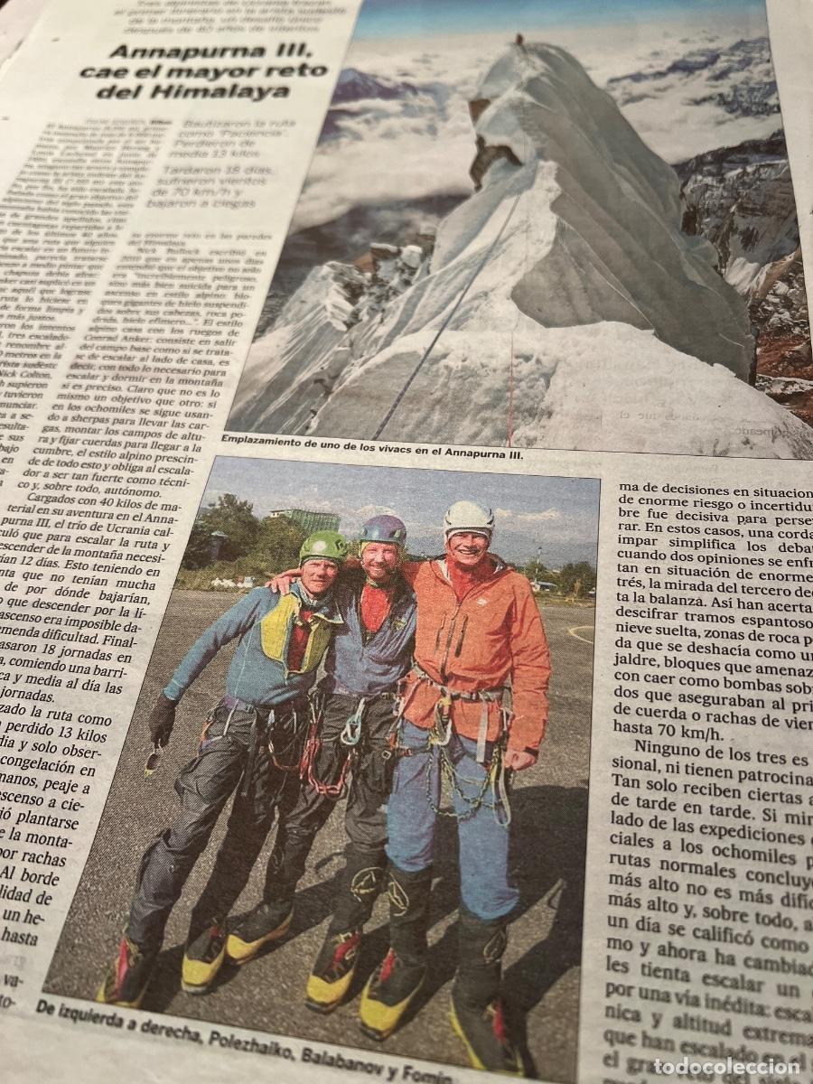 Collection Newspaper El Pa&iacute;s: ANNAPURNA III. ARISTA SUDESTE. POLEZHAIKO, BALABANOV Y FOMIN. ALPINISMO. MONTA&Ntilde;ISMO. &Oacute;SCAR GOGORZA.