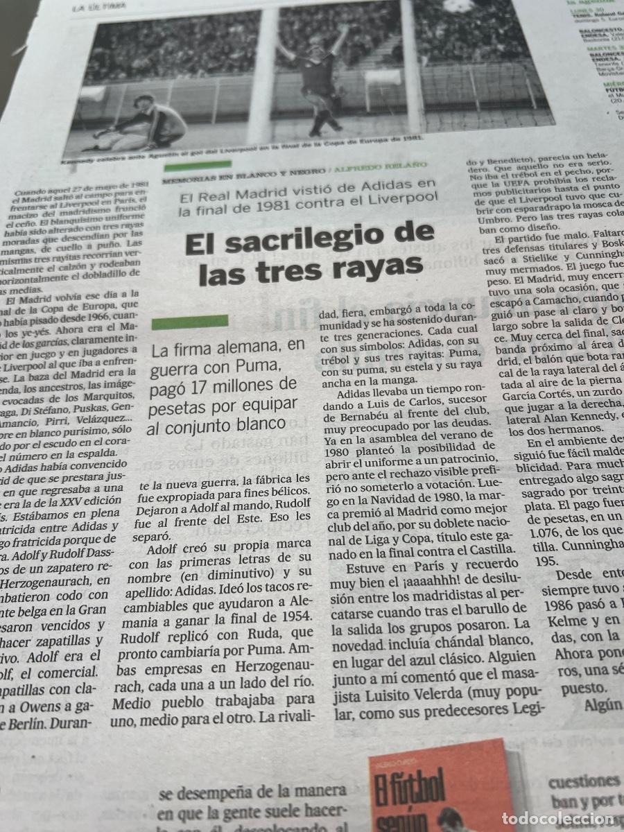 Sammeln von Zeitungen El Pa&iacute;s: REAL MADRID. COPA DE EUROPA 1981. LIVERPOOL. ADIDAS. PUMA. F&uacute;tbol.