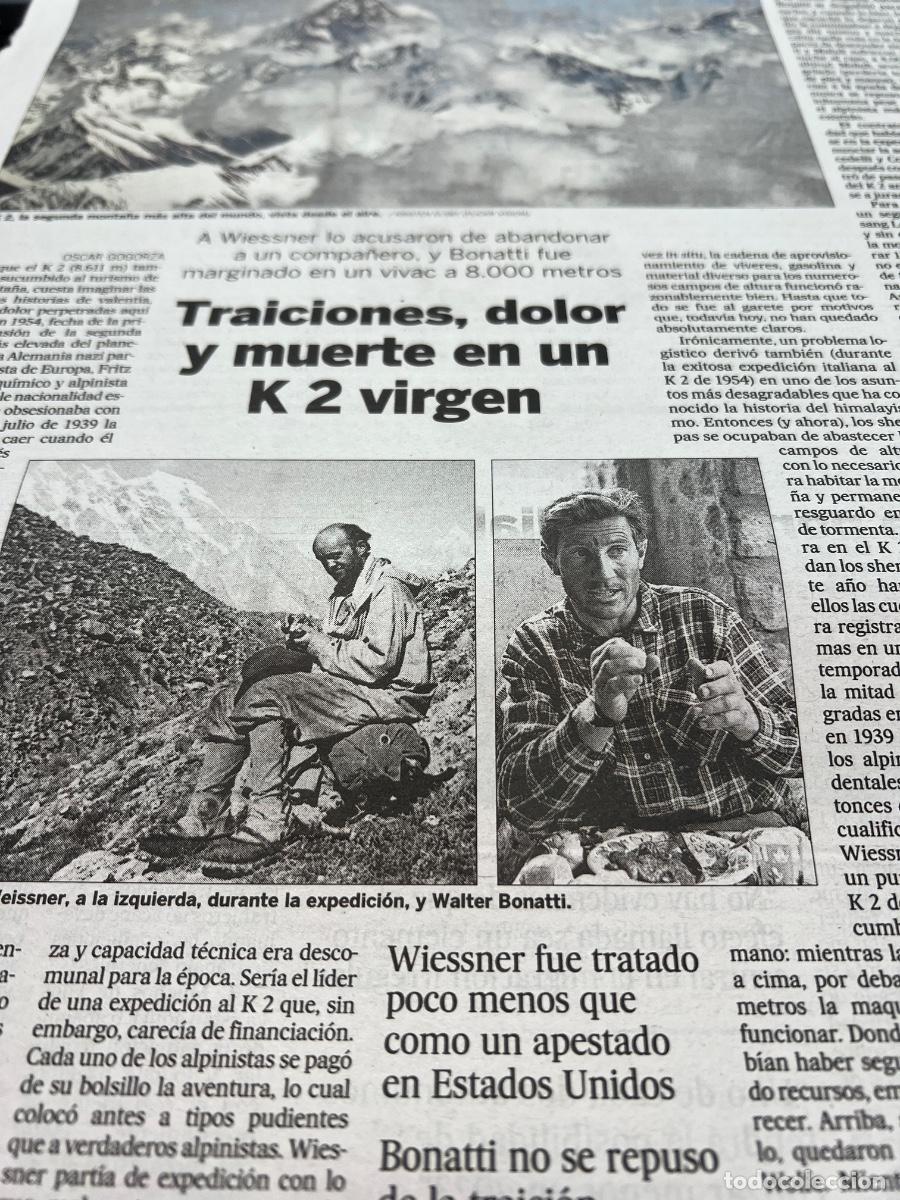 Sammeln von Zeitungen El Pa&iacute;s: FRITZ WEISSNER. WALTER BONATTI. K2. MONTA&Ntilde;ISMO. ALPINISMO. &Oacute;SCAR GOGORZA.