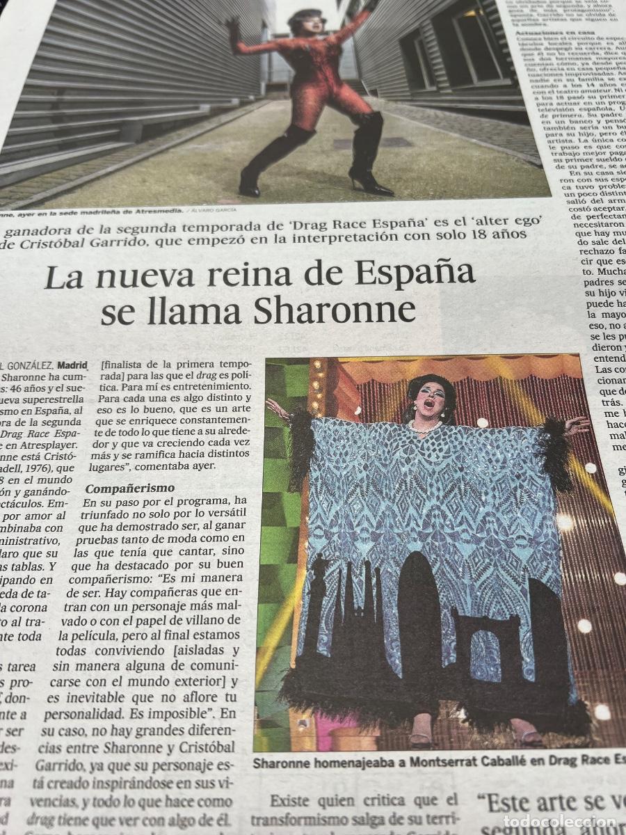 Sammeln von Zeitungen El Pa&iacute;s: SHARONNE. DRAG RACE ESPA&Ntilde;A. CRIST&Oacute;BAL GARRIDO. TRANSFORMISMO.