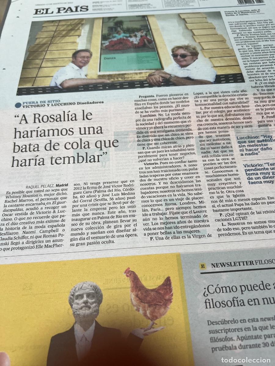 Sammeln von Zeitungen El Pa&iacute;s: VICTORIO Y LUCCHINO. MODA. DISE&Ntilde;O. ALTA COSTURA.