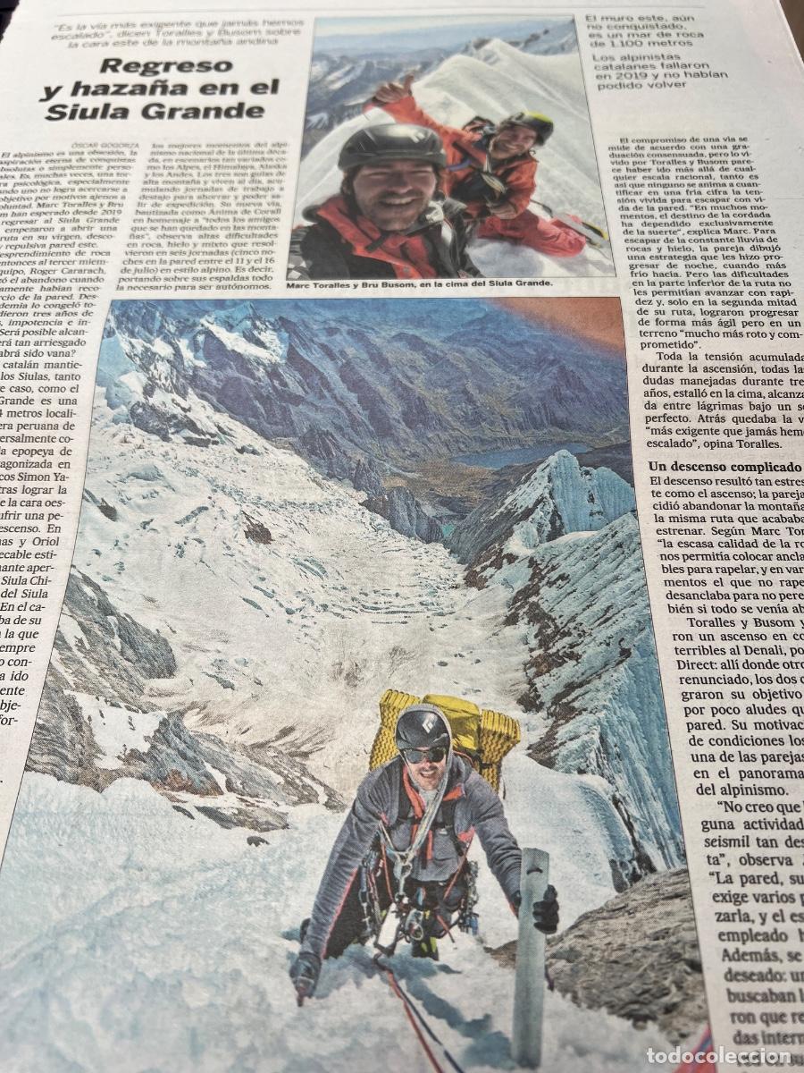 Sammeln von Zeitungen El Pa&iacute;s: MARC TORALLES. BRU BUSOM. SIULA GRANDE. ANDES. ALPINISMO. MONTA&Ntilde;ISMO. &Oacute;SCAR GOGORZA.