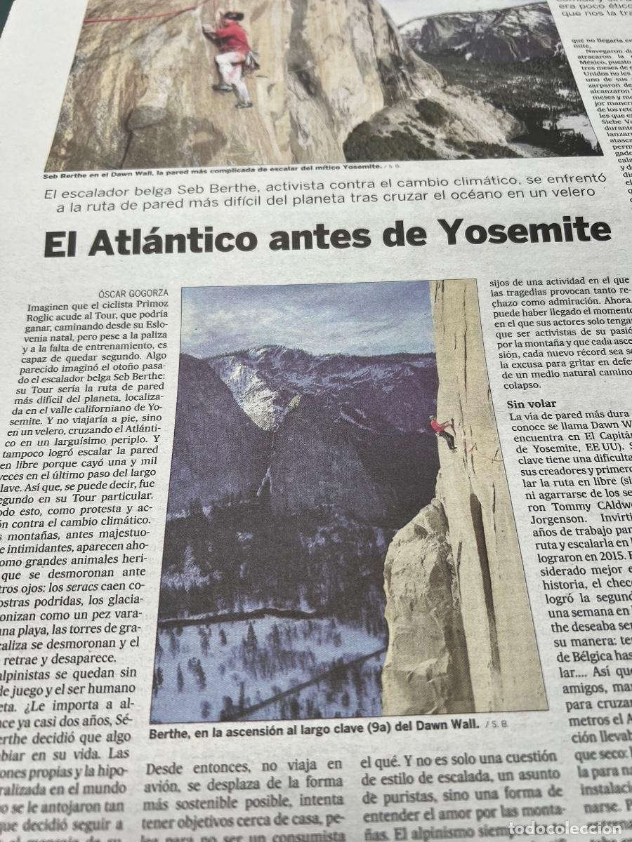 Sammeln von Zeitungen El Pa&iacute;s: SEB BERTHE. ESCALADA. YOSEMITE. MONTA&Ntilde;ISMO. ALPINISMO. &Oacute;SCAR GOGORZA. FEMINISMO.