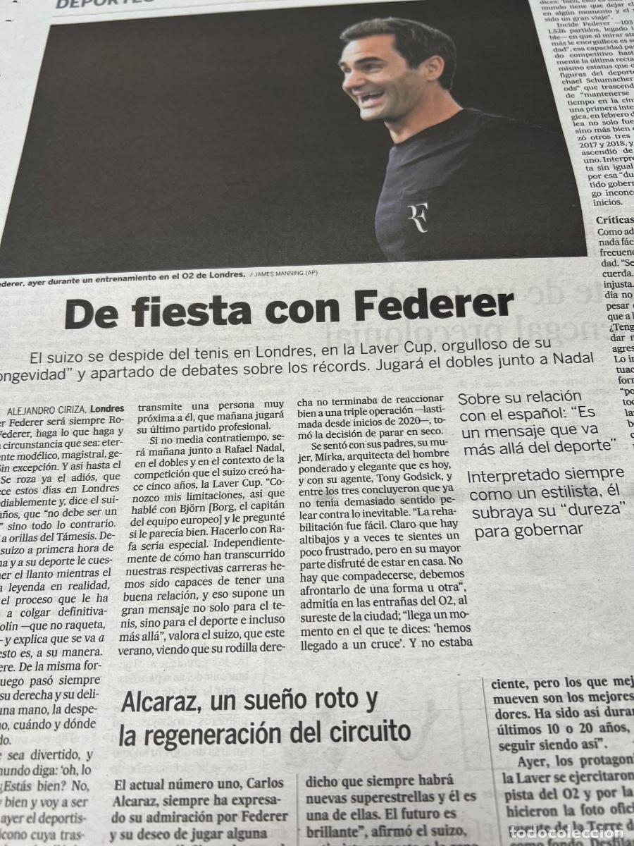 Coleccionismo de peri&oacute;dico El Pa&iacute;s: Dossier ROGER FEDERER. TENIS. - Foto 3