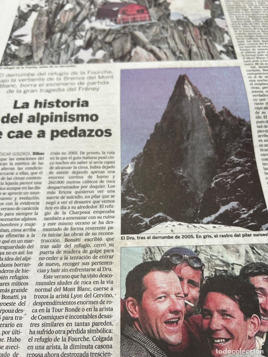 Collection Newspaper El Pa&iacute;s: REFUGIO DE LA FOURCHE. BRENVA DEL MONT BLANC. TRAGEDIA FR&Ecirc;NEY. ALPINISMO.MONTA&Ntilde;ISMO. O. GOGORZA.