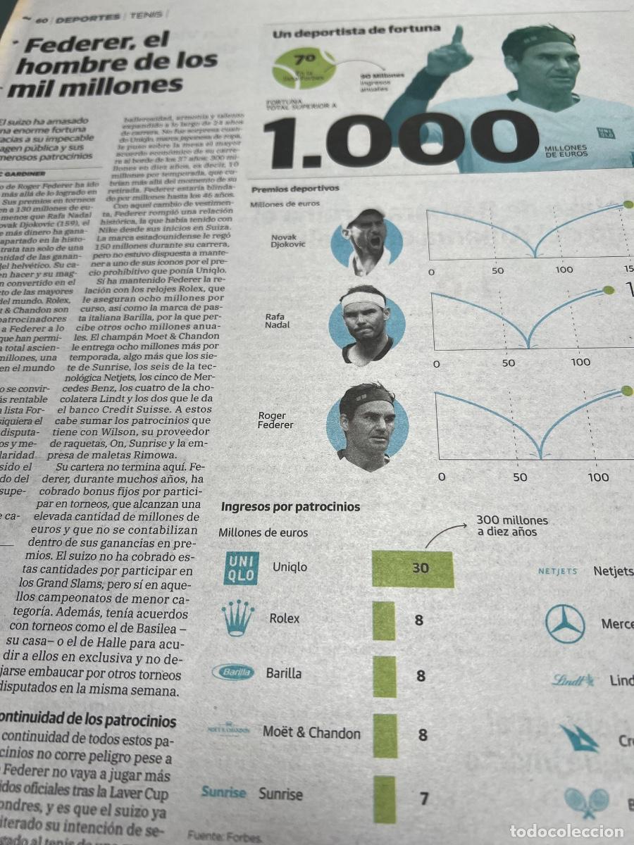 Coleccionismo de peri&oacute;dico El Pa&iacute;s: Dossier ROGER FEDERER. TENIS. - Foto 7
