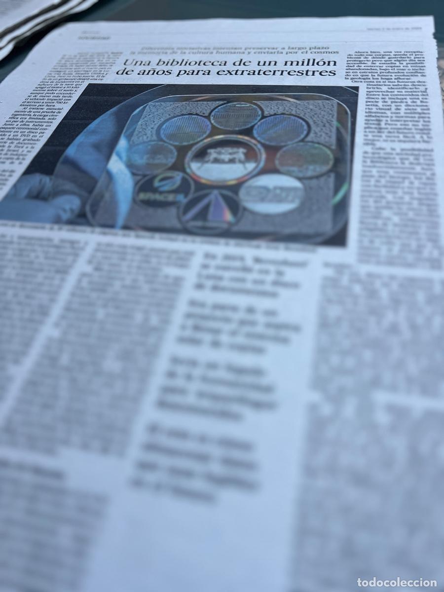 Collection Newspaper El Pa&iacute;s: BIBLIOTECA ESPACIAL. EXTRATERRESTRES. SPACEII. CONOCIMIENTO HUMANO.