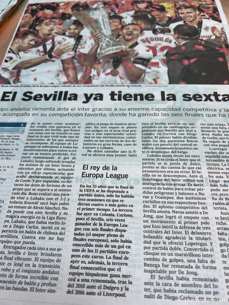 Collection Newspaper El Pa&iacute;s: SEVILLA F&Uacute;TBOL. EUROPA LEAGUE. FINAL CON INTER DE MIL&Aacute;N.