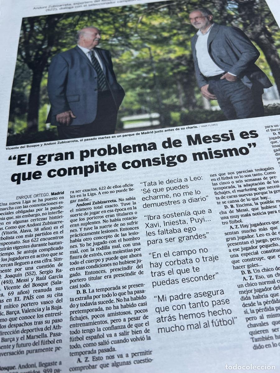 Collection Newspaper El Pa&iacute;s: CHARLAS CON VICENTE DEL BOSQUE. ANDONI ZUBIZARRETA. F&uacute;tbol.