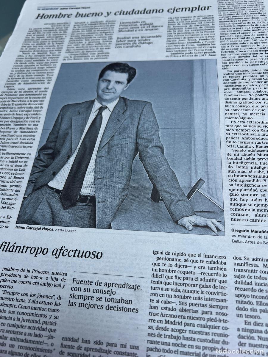 Colecionismo do Jornal El Pa&iacute;s: JAIME CARVAJAL HOYOS. MARQU&Eacute;S DE ALMOD&Oacute;VAR DEL R&Iacute;O.