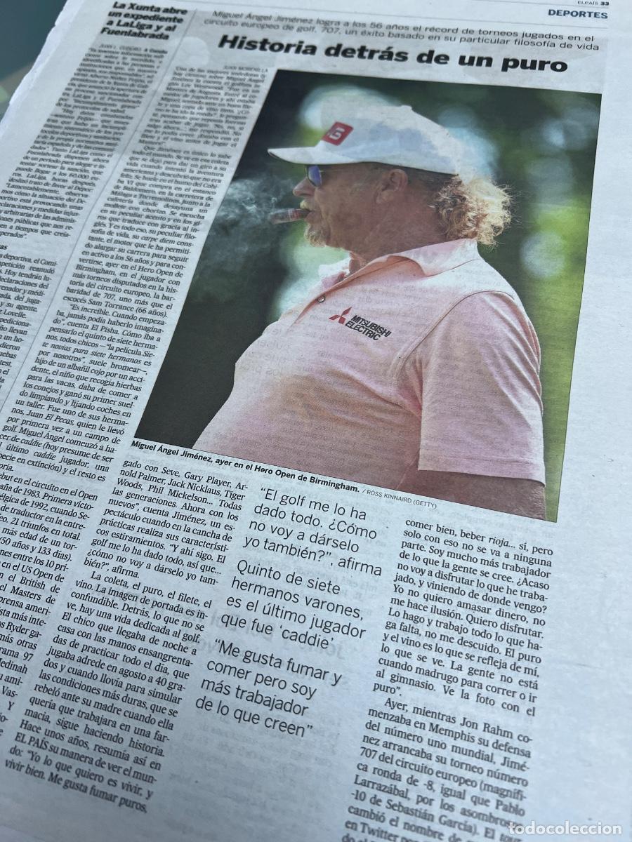 Colecionismo do Jornal El Pa&iacute;s: MIGUEL &Aacute;NGEL JIM&Eacute;NEZ. GOLF. CADDIE.