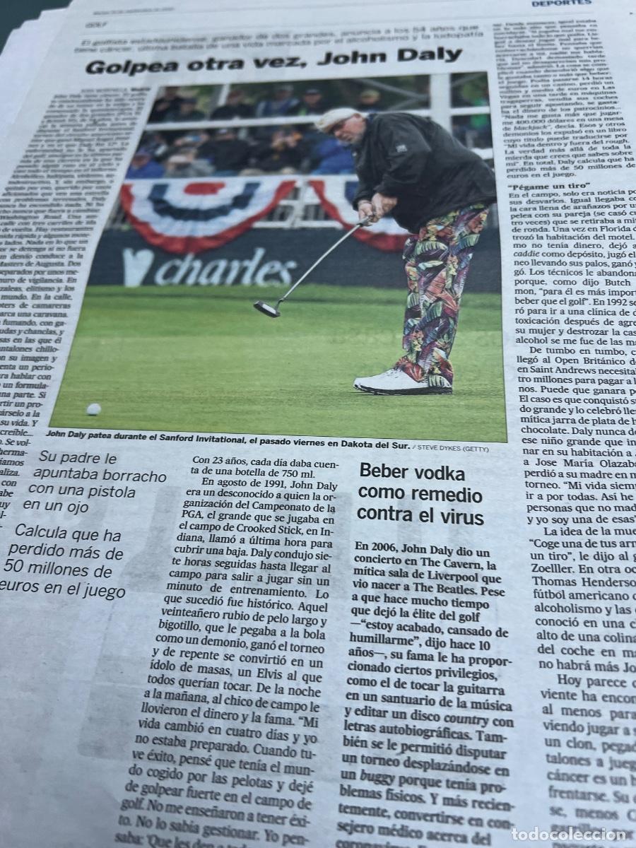 Colecionismo do Jornal El Pa&iacute;s: JOHN DALY. GOLF. ALCOHOLISMO. LUDOPAT&Iacute;A.