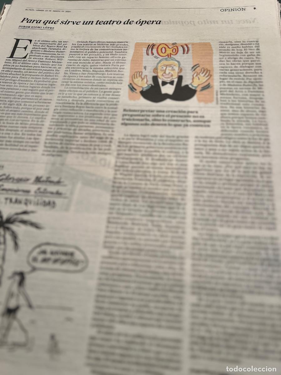 Collezionismo di Peri&oacute;dico El Pa&iacute;s: &Oacute;PERA. TEATRO REAL. ROBERT WILSON. MIGUEL DEL ARCO. DAMIANO MICHIELETTO. ORLANDO FIGES. BOYM. DIONI