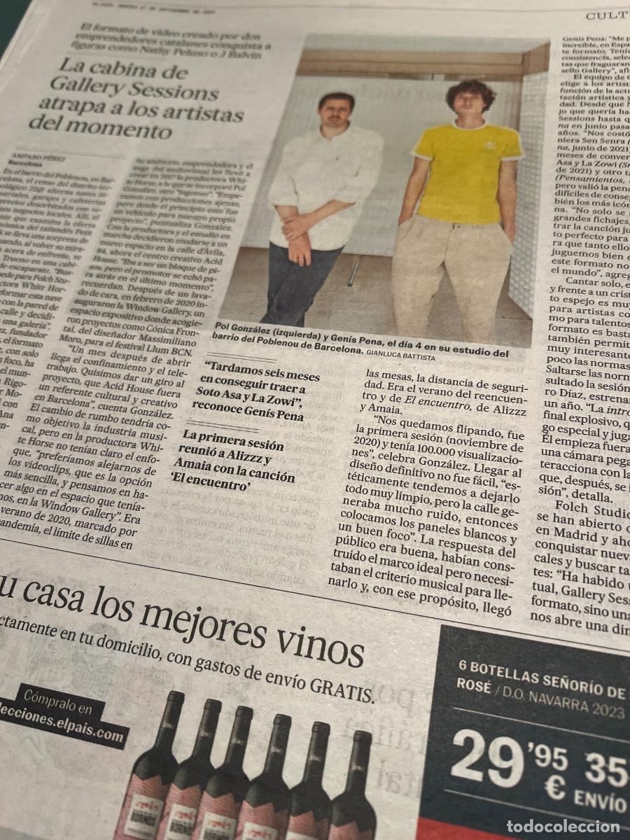 Collezionismo di Peri&oacute;dico El Pa&iacute;s: GALLERY SESSIONS. POL GONZ&Aacute;LEZ. GEN&Iacute;S PENA. NATHY PELUSO. J BALVIN. BANDINI. MORAD. BIZARRAP.....