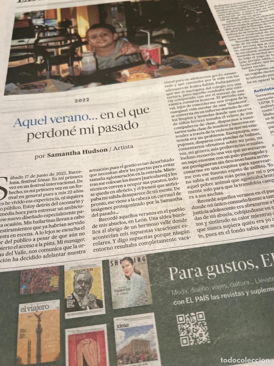 Collezionismo di Peri&oacute;dico El Pa&iacute;s: SAMANTHA HUDSON. INFLUENCER. ACTIVISTA LGTBI.