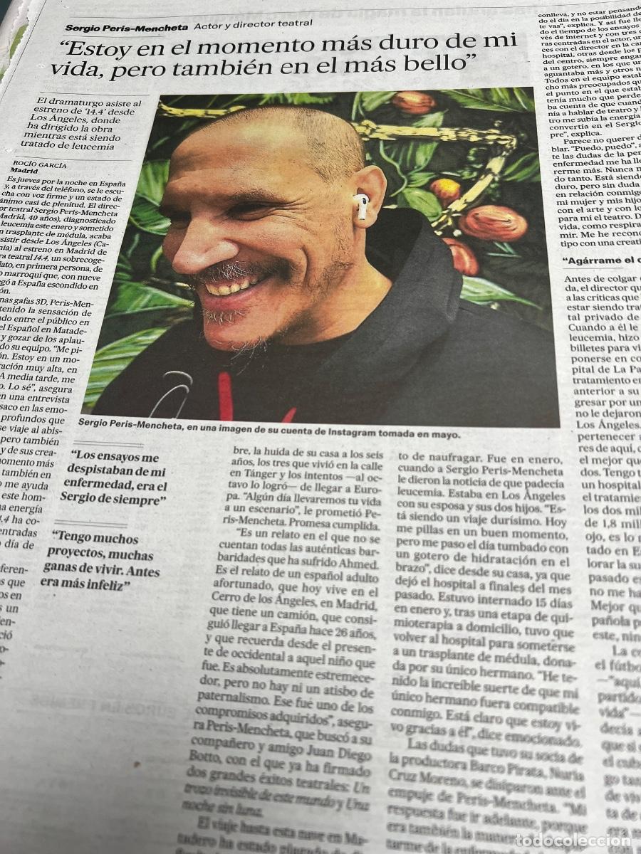 Collezionismo di Peri&oacute;dico El Pa&iacute;s: SERGIO PERIS-MENCHETA. ACTOR Y DIRECTOR TEATRAL. 14.4.