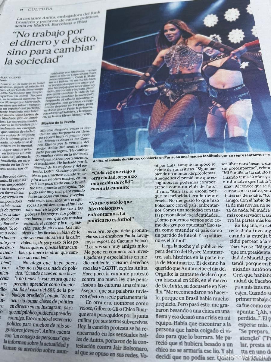 Collezionismo di Peri&oacute;dico El Pa&iacute;s: ANITTA. FUNK BRASILE&Ntilde;O. M&uacute;sica.