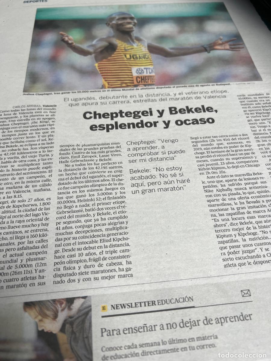 Collection Newspaper El Pa&iacute;s: JOSHUA CHEPTEGEI. BEKELE. MARAT&Oacute;N DE VALENCIA. ATLETISMO.