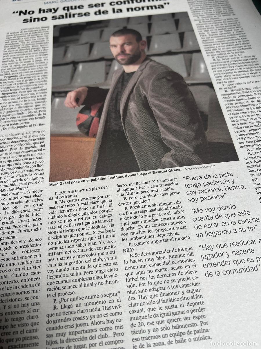 Sammeln von Zeitungen El Pa&iacute;s: HERMANOS GASOL. NBA. MEMPHIS. LAKERS. BAR&Ccedil;A. GIRONA BASKET. Baloncesto Selecci&oacute;n Espa&ntilde;a.