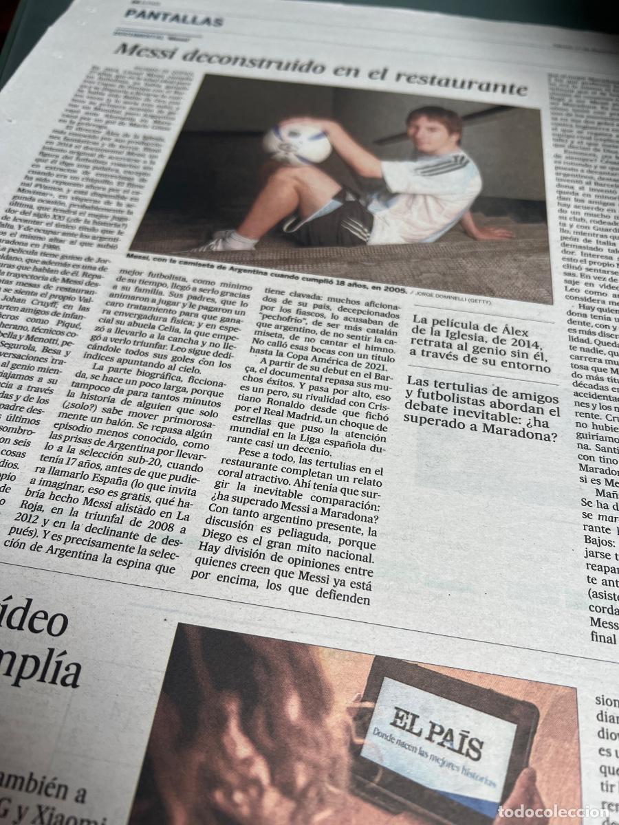Sammeln von Zeitungen El Pa&iacute;s: LIONEL MESSI. F.C. BARCELONA. BAR&Ccedil;A. MIAMI. PARIS. SELECCI&Oacute;N ARGENTINA. Bal&oacute;n de Oro. COPA AM&Eacute;RICA.