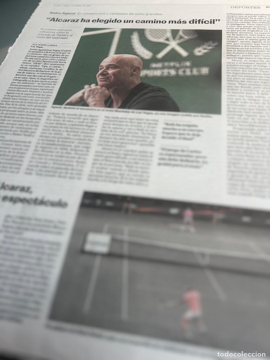 Sammeln von Zeitungen El Pa&iacute;s: ANDRE AGASSI. TENIS.