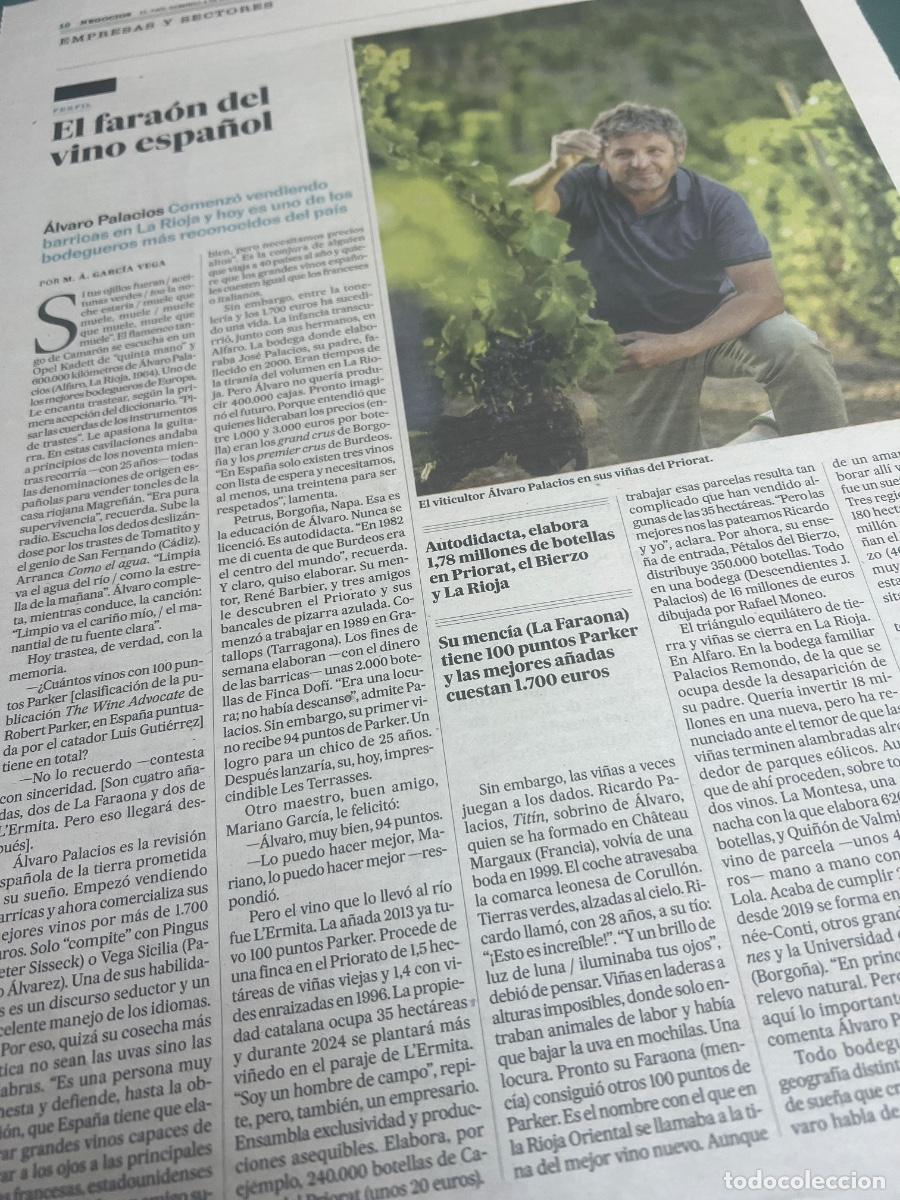 Sammeln von Zeitungen El Pa&iacute;s: &Aacute;LVARO PALACIOS. MAGRE&Ntilde;&Aacute;N. VITICULTURA. BODEGA LA RIOJA. GU&Iacute;A PARKER. LES TERRASES. PRIORAT.