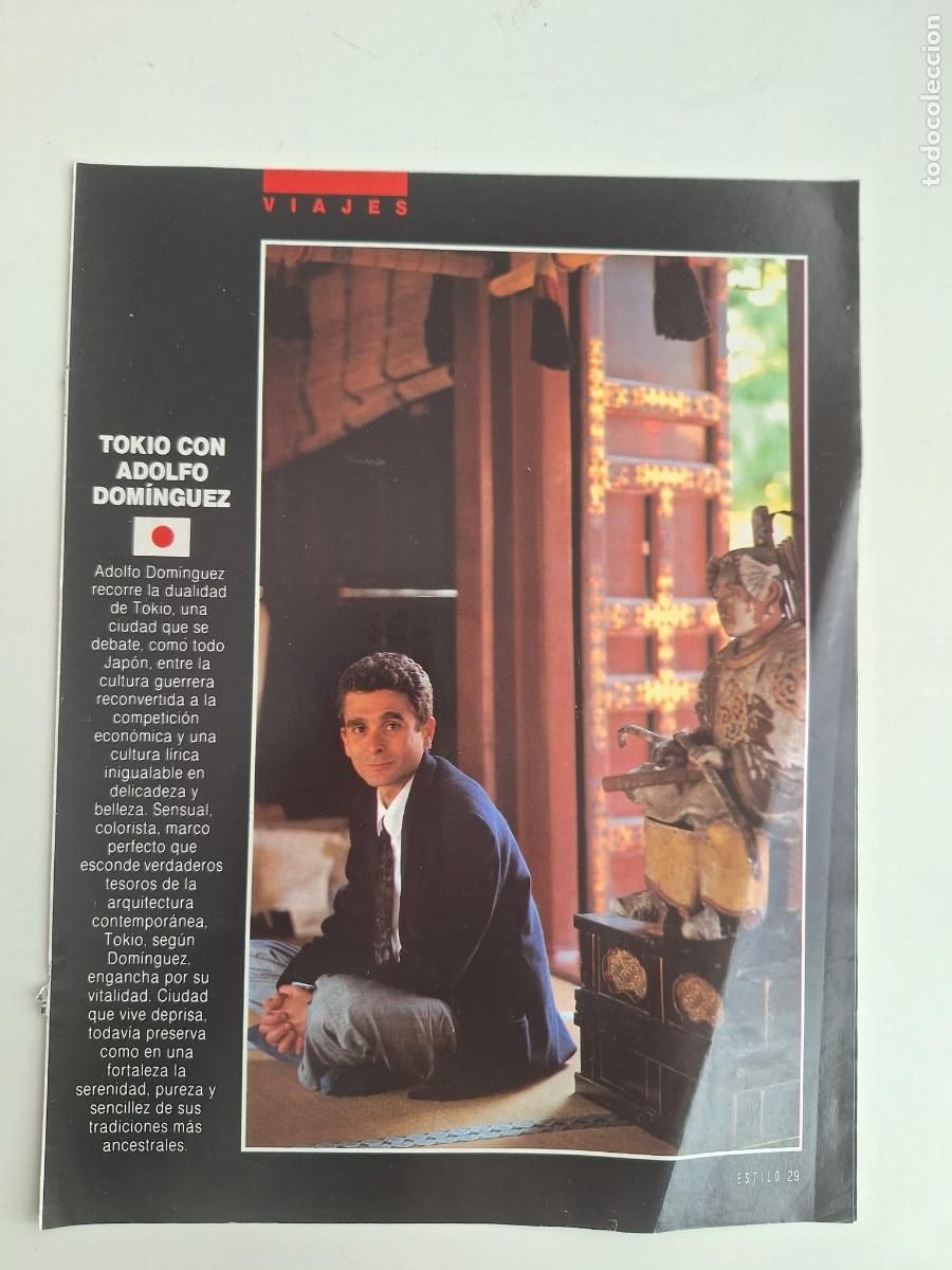Collezionismo di Peri&oacute;dico El Pa&iacute;s: Reportaje Estilo Viajes Tokio con Adolfo Dom&iacute;nguez
