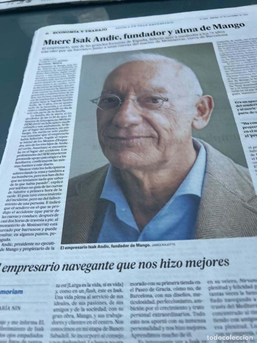 Coleccionismo de peri&oacute;dico El Pa&iacute;s: Dossier MANGO. ISAK ANDIC. MODA. - Foto 1