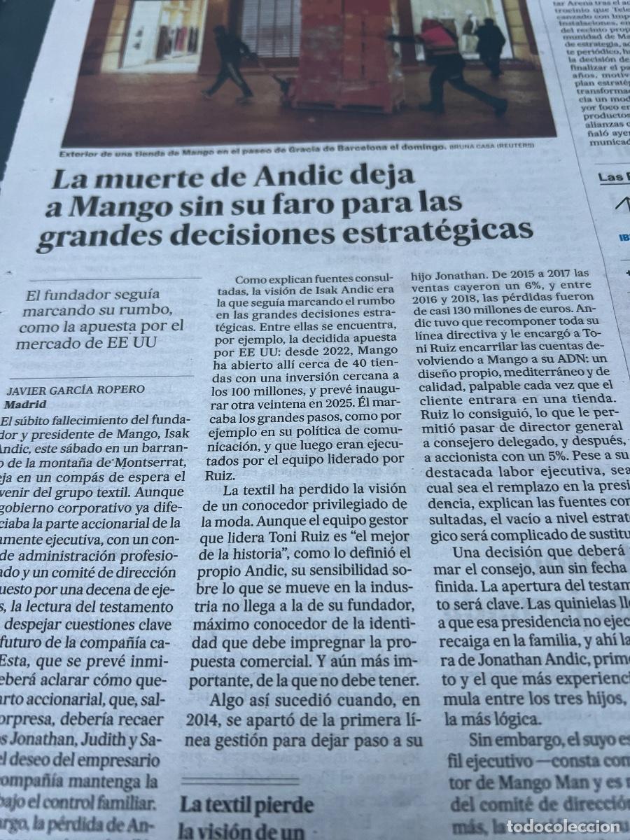 Coleccionismo de peri&oacute;dico El Pa&iacute;s: Dossier MANGO. ISAK ANDIC. MODA. - Foto 6