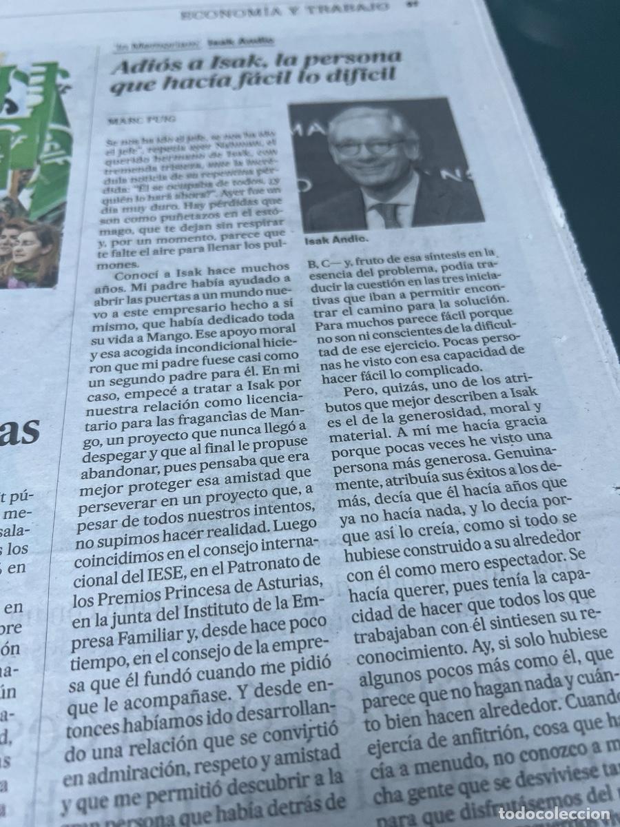 Coleccionismo de peri&oacute;dico El Pa&iacute;s: Dossier MANGO. ISAK ANDIC. MODA. - Foto 7