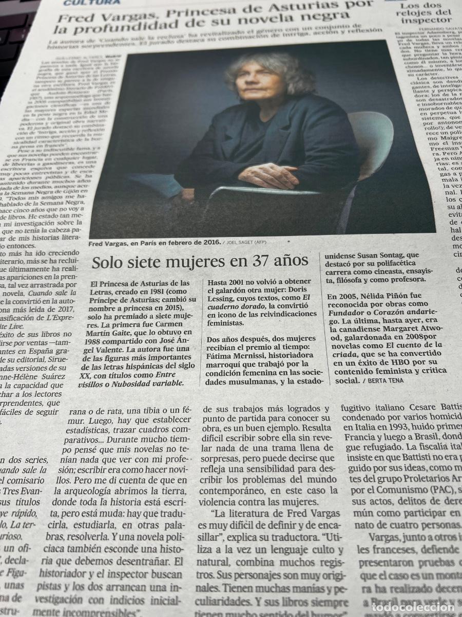 Collection Newspaper El Pa&iacute;s: FRED VARGAS. COMISARIO ADAMSBERG. GENERO NEGRO. PREMIO PRINCESA DE ASTURIAS.