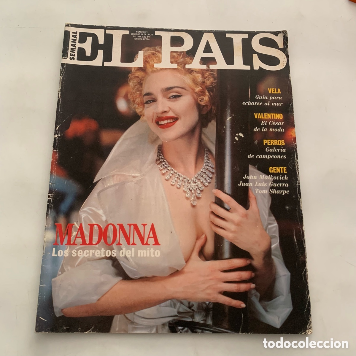 Coleccionismo de Peri&oacute;dico El Pa&iacute;s: revista el pais semanal n&ordm; 21 de 1991 madonna los secretos de un mito