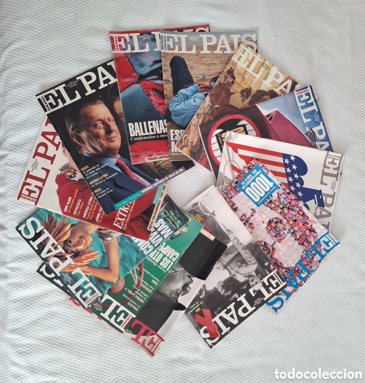 Coleccionismo de Peri&oacute;dico El Pa&iacute;s: LOTE 12 PA&Iacute;S SEMANAL A&Ntilde;O 1992