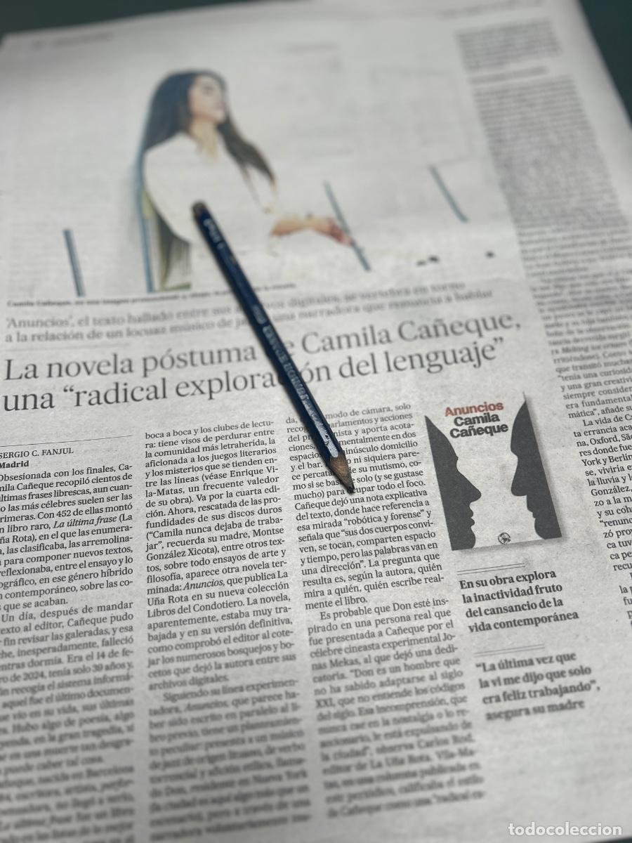 Coleccionismo de Peri&oacute;dico El Pa&iacute;s: Art&iacute;culo sobre CAMILA CA&Ntilde;EQUE ANUNCIOS