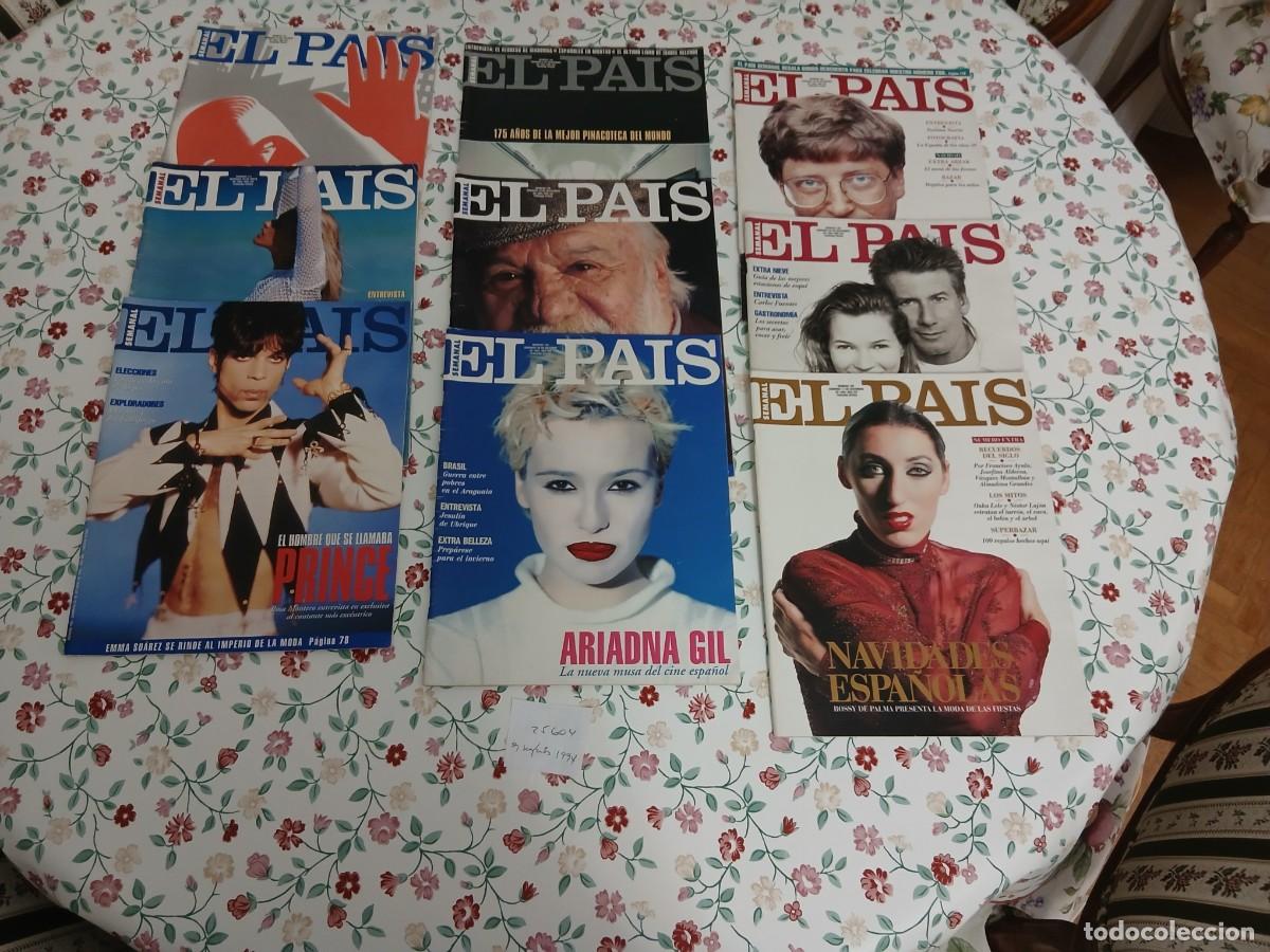 Coleccionismo de Peri&oacute;dico El Pa&iacute;s: Suplementos EL PAIS SEMANAL 9 suplementos octubre 1994 a diciembre 1994 (peso 2,6 kg)
