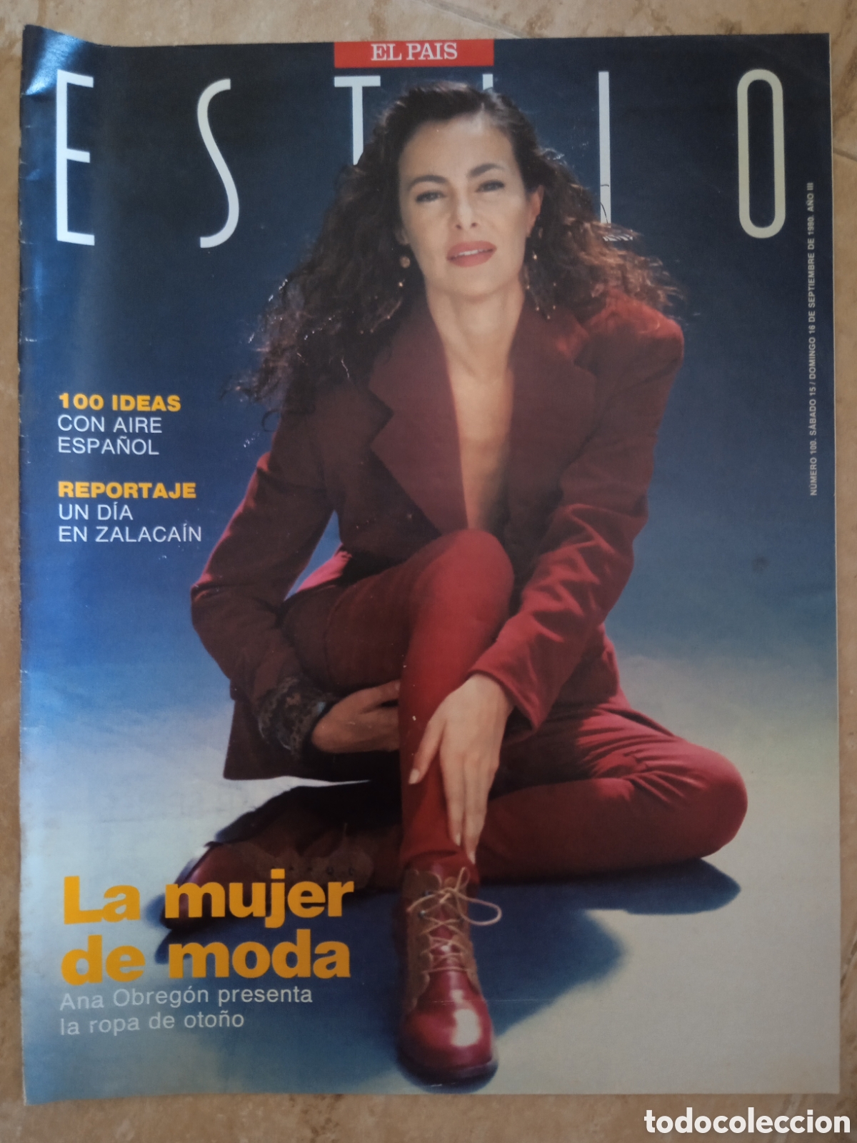 Coleccionismo de Peri&oacute;dico El Pa&iacute;s: El Pais Estilo n&deg;100 Ana Obreg&oacute;n - Restaurante Zalacain