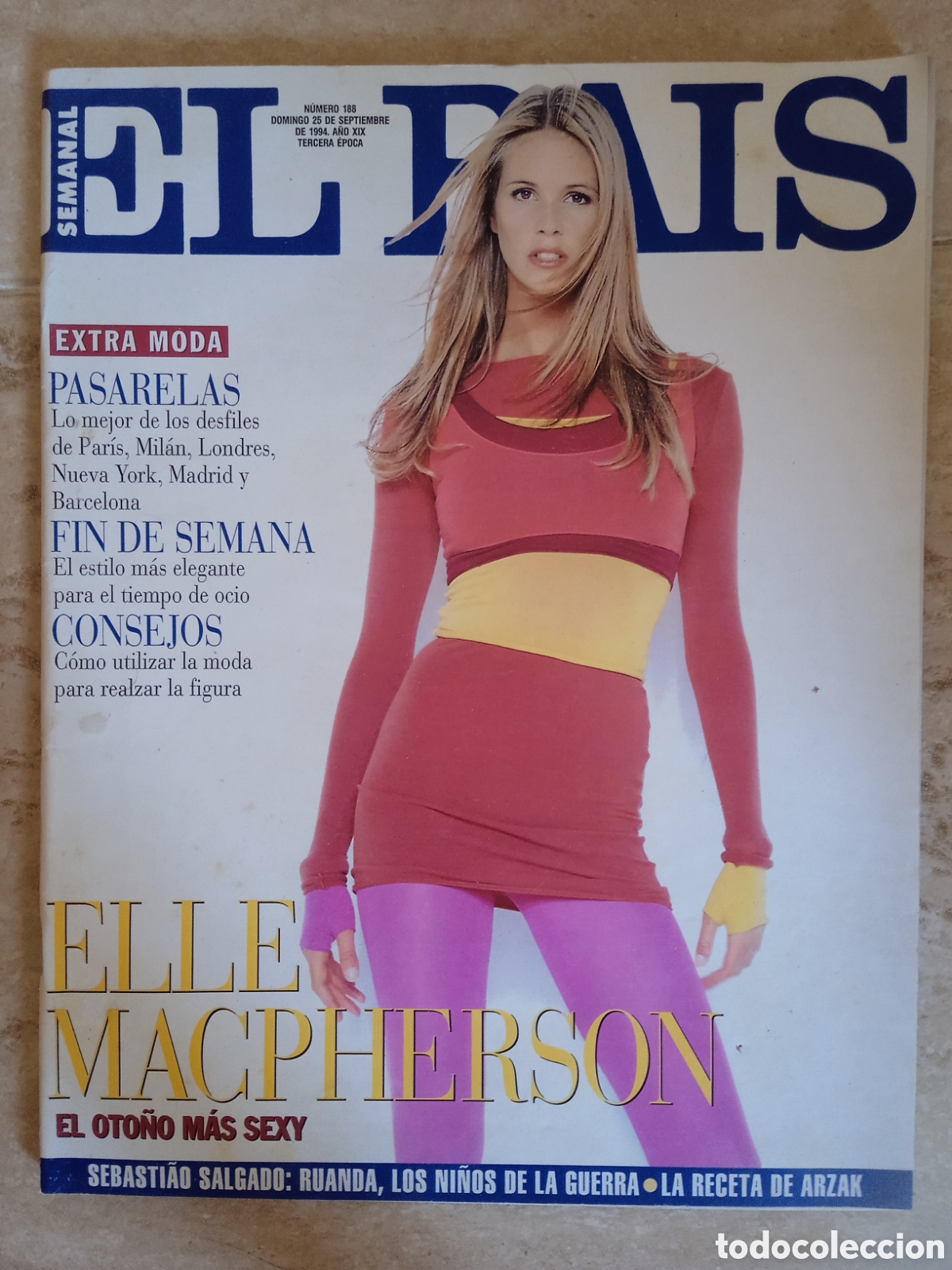 Coleccionismo de Peri&oacute;dico El Pa&iacute;s: El Pais Semanal n&deg;188 Elle Mcpherson Pasarelas internacionales