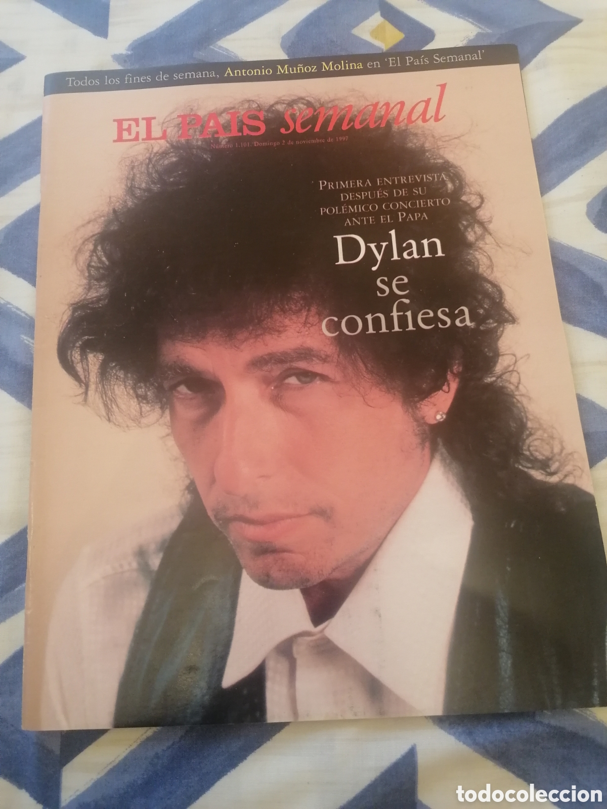 Coleccionismo de Peri&oacute;dico El Pa&iacute;s: El Pa&iacute;s Semanal 1101. Noviembre 1997.Entrevista Bob Dylan Nueva York,Laura Ponte.Como Nueva.