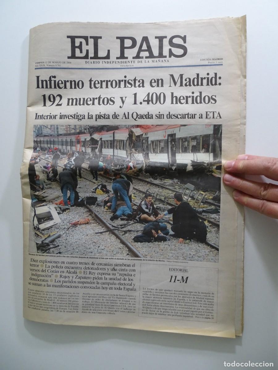 Coleccionismo de Peri&oacute;dico El Pa&iacute;s: El Pa&iacute;s. 12 de marzo de 2004
