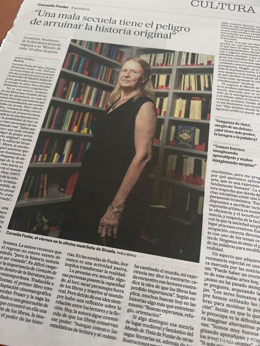 Coleccionismo de Peri&oacute;dico El Pa&iacute;s: CORNELIA FUNKE. MUNDO DE TINTA. LITERATURA JUVENIL VENGANZA DE TINTA CORAZ&Oacute;N DE TINTA