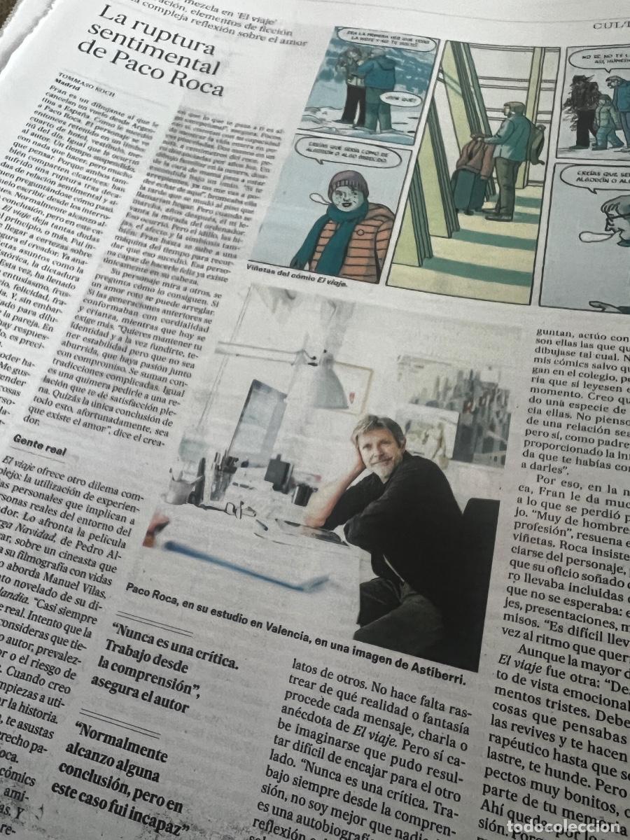 Coleccionismo de Peri&oacute;dico El Pa&iacute;s: PACO ROCA. Art&iacute;culo El Pa&iacute;s sobre la novela gr&aacute;fica EL VIAJE. C&Oacute;MIC.
