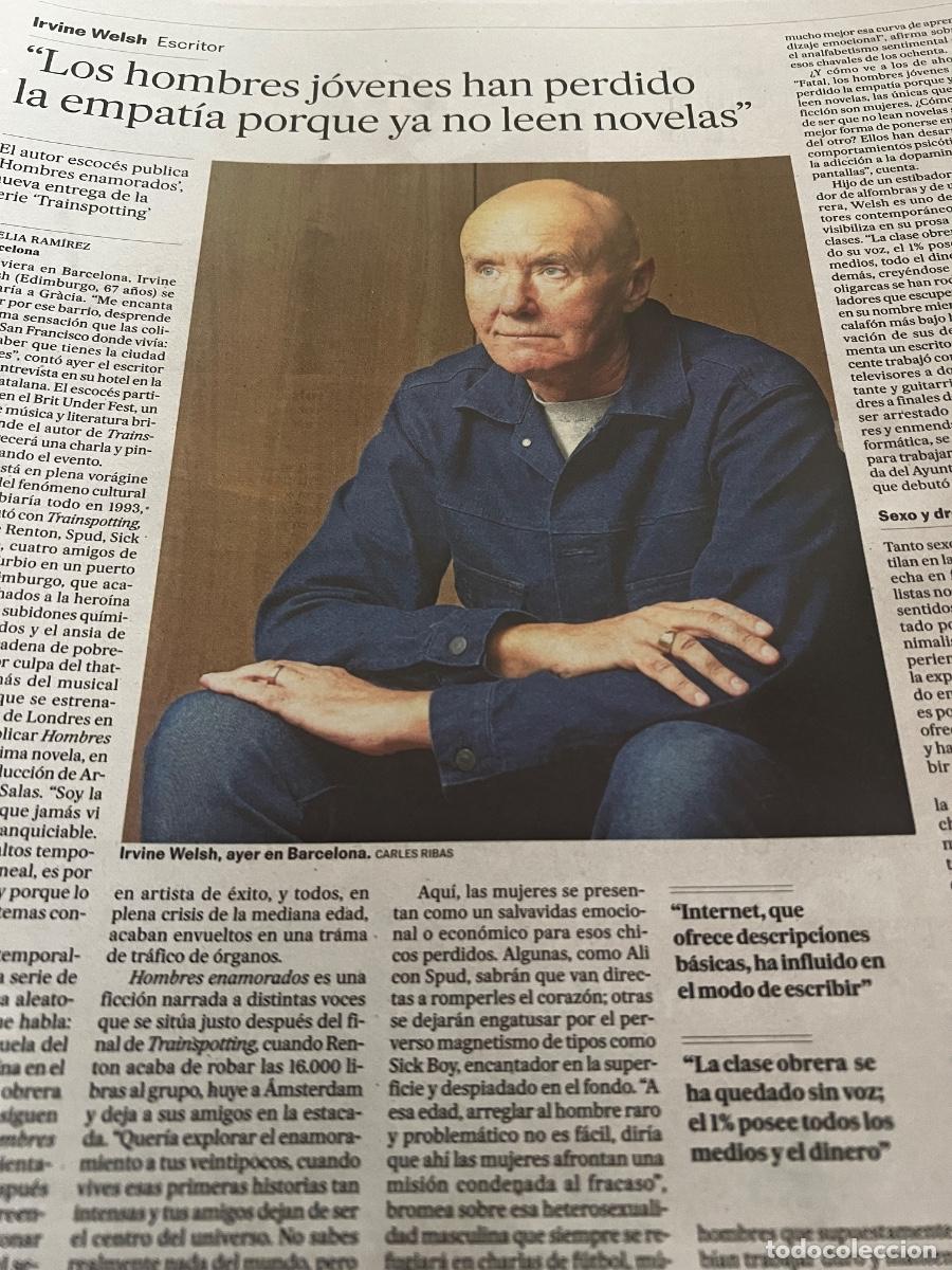 Coleccionismo de Peri&oacute;dico El Pa&iacute;s: Art&iacute;culo EL PA&Iacute;S sobre IRVINE WELSH TRAINSPOTTING HOMBRES ENAMORADOS