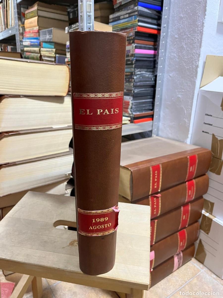 Coleccionismo de Peri&oacute;dico El Pa&iacute;s: Diario El Pa&iacute;s (todos los n&uacute;meros del mes de agosto de 1989 encuadernados en tapa dura)